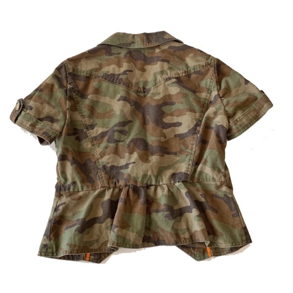 Michael Kors Camouflage Crop Peplum Blazer Jacket - Picture 6 of 12